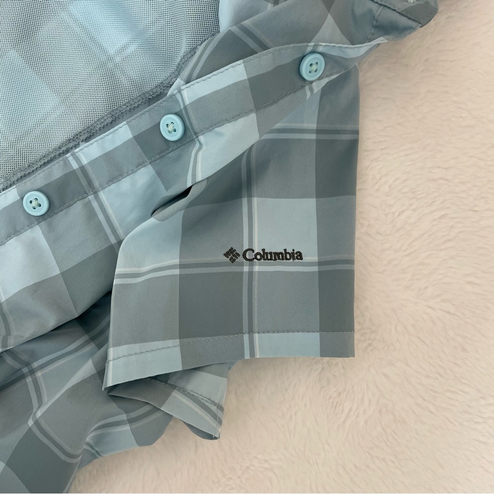 Columbia Sportswear Company  teal Plaid Short Sleeve Shirt. SMALL - Picture 10 of 12